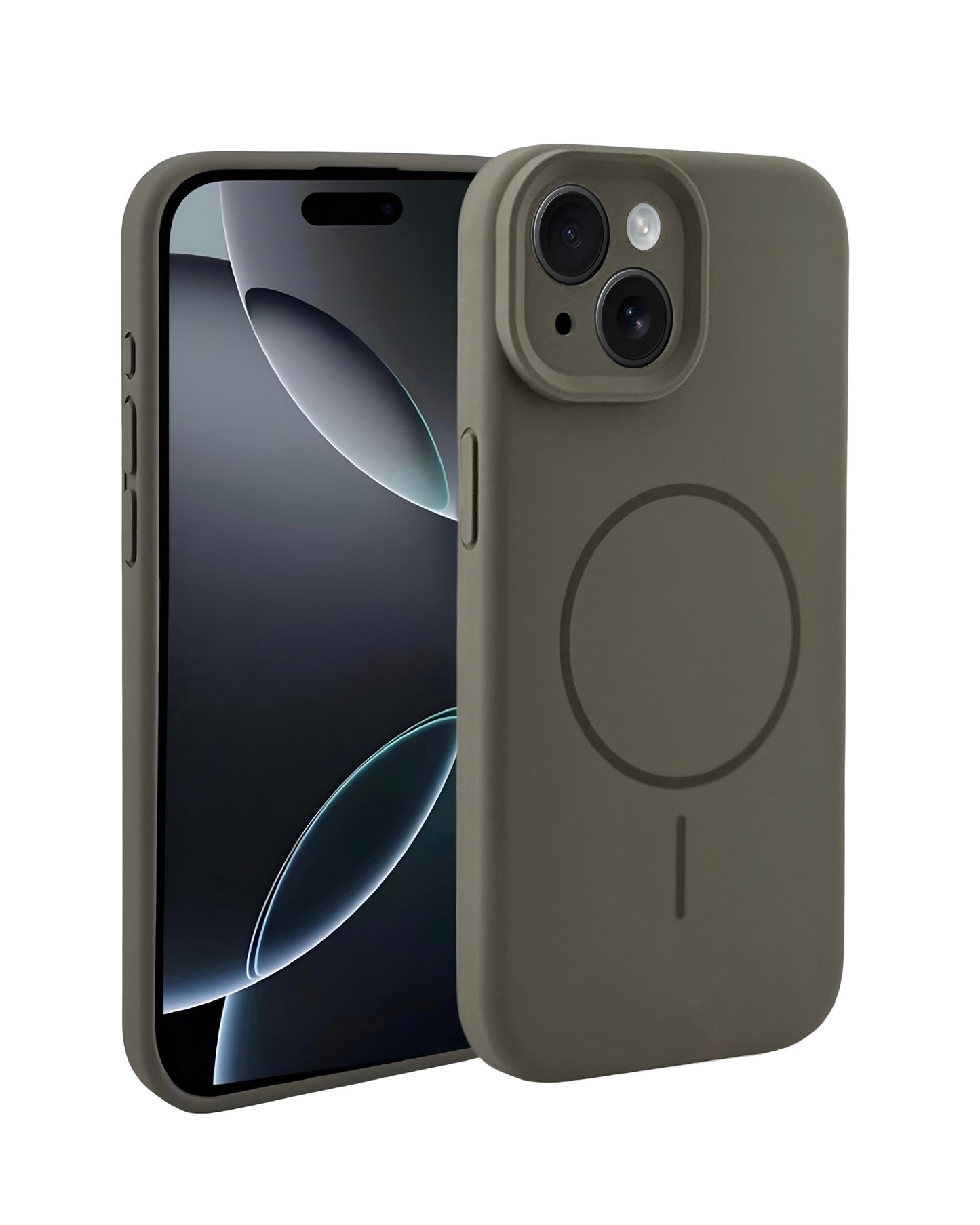 MagSafe Compatible Clay Silicone Phone Case with Protective Camera Cover