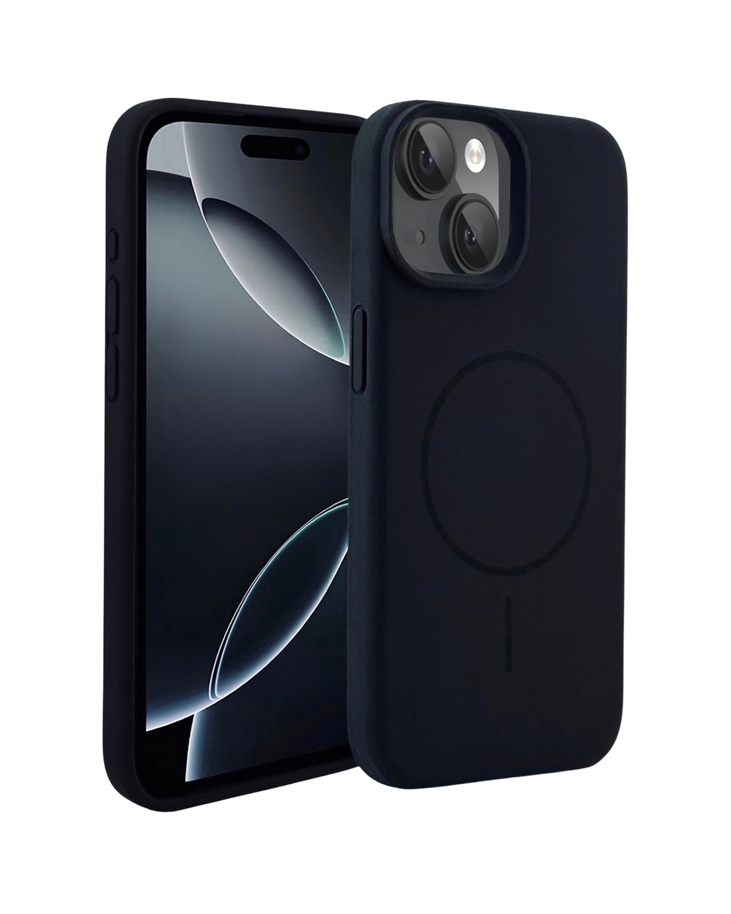 MagSafe Compatible Black Protective Silicone Phone Case